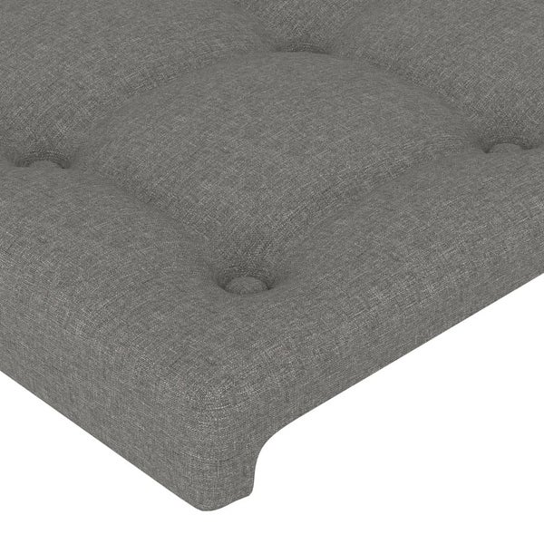 vidaXL Headboard with Ears Light/Dark Gray multisize Fabric - - 37429758