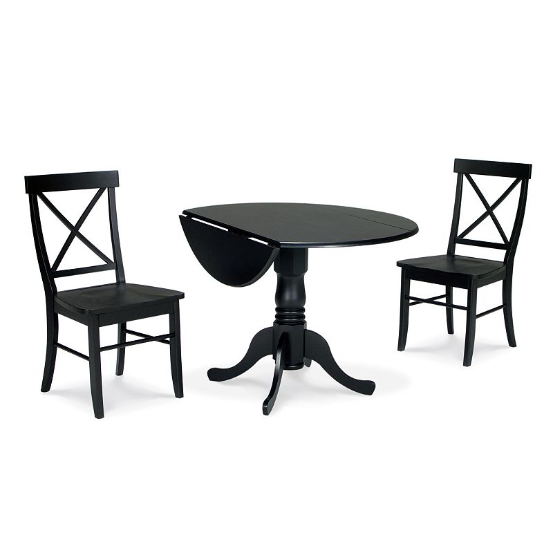 3-pc. Drop-Leaf Dining Table and Chair Set