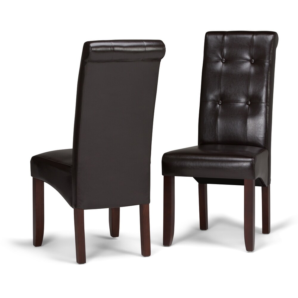 WYNDENHALL Essex Deluxe Tufted Parson Chair (Set of 2)   18.9\