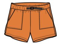 Del Sur Hemp All Purpose Shorts - Sunrise Orange