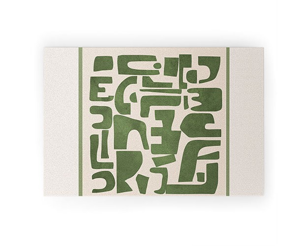 Nadja Organic Contemporary Modern Welcome Mat Society6