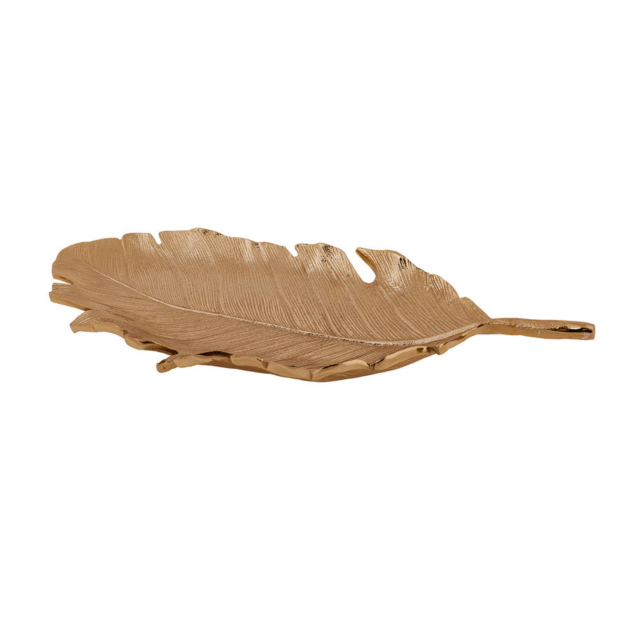 Karaca Leaf Gold Decorative Plate 40X19Cm 153.21.01.0110