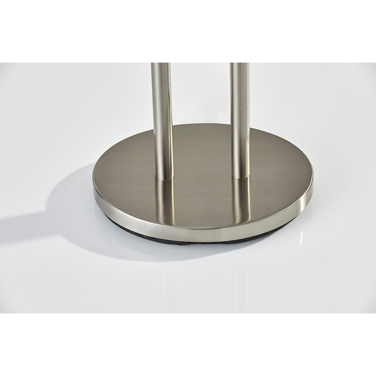 Adesso Duet Table Lamp， Brushed Steel