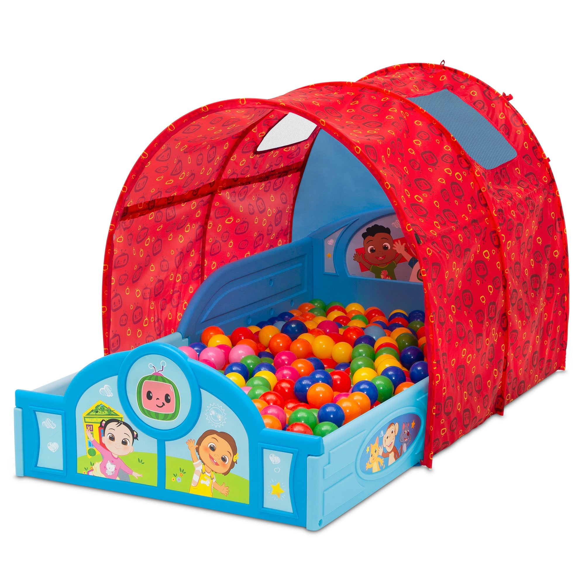 CoComelon Sleep and Play Toddler Bed with Tent by Delta Children