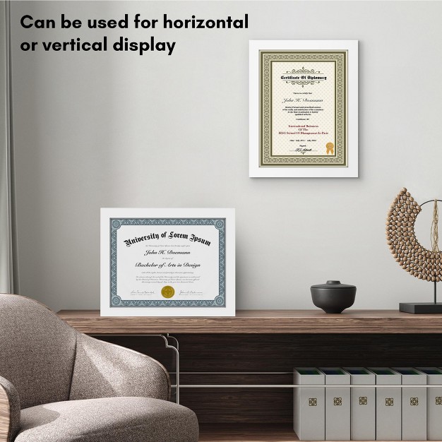 Americanflat Diploma Frame 8 5x11 Inches With Table Stand Wood And Glass