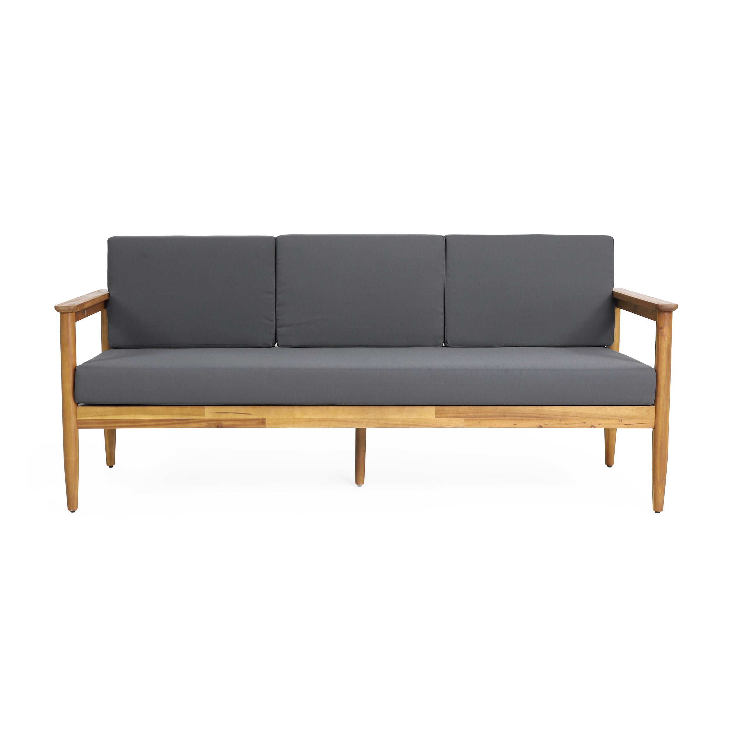 Plumb Outdoor Acacia Wood 3 Seater Sofa