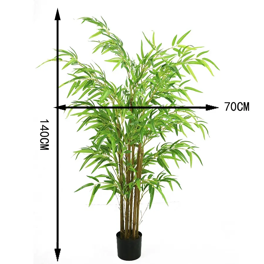 Supplies 160cm high faux bamboo tree with base pot for living room decoration