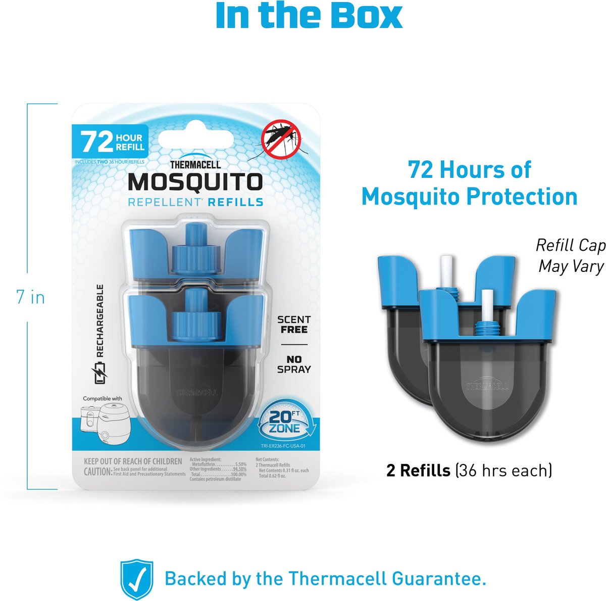 Thermacell Rechargeable Mosquito Repellent Refills， 36 hours