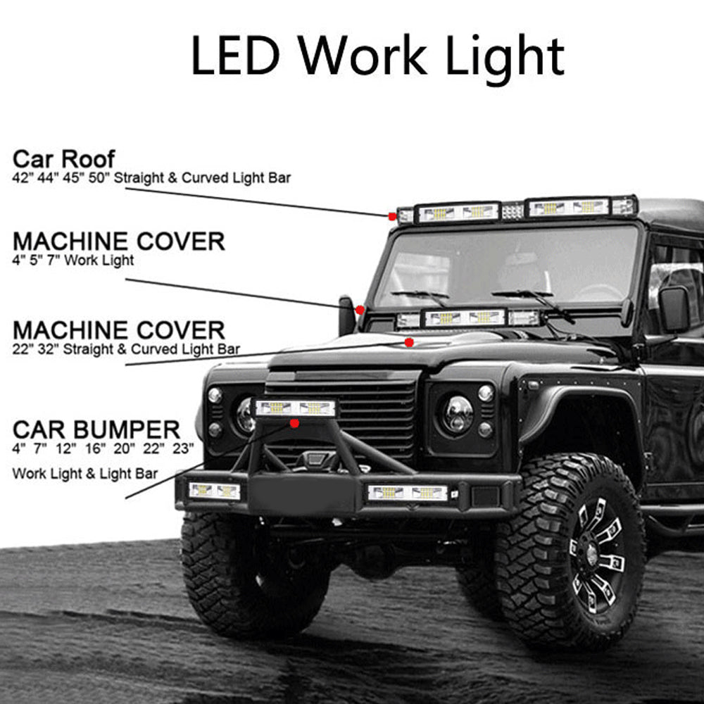 Fyeme 2Pcs Fog Lights for Cars， Led Light Bar， Led Spot Flood Combo Lights， Cube Led Pods Lights for Off Road Vehicle SUV Car Trucks