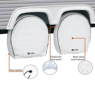 Classic Accessories White Deluxe RV Wheel Cover 33