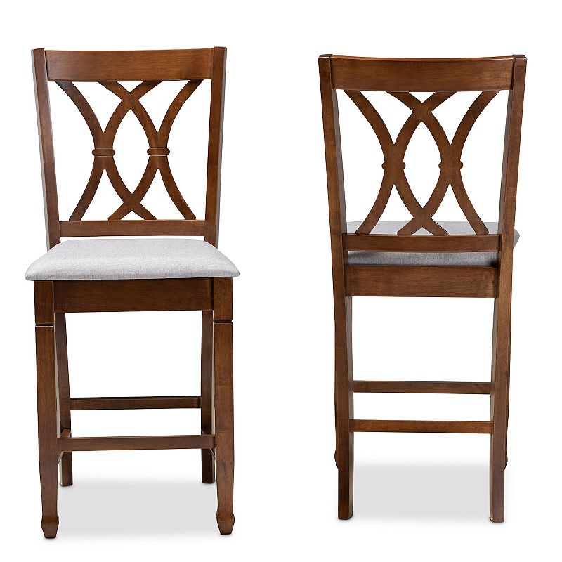 Baxton Studio Reneau Counter Stool 2-Piece Set