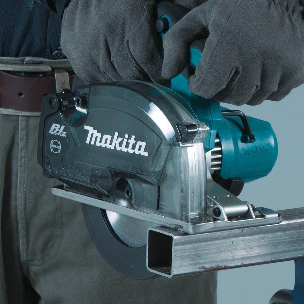 Makita 18V LXT Lithium-Ion Brushless Cordless 5-78 in. Metal Cutting Saw with Electric Brake and Chip Collector Tool-Only XSC04Z