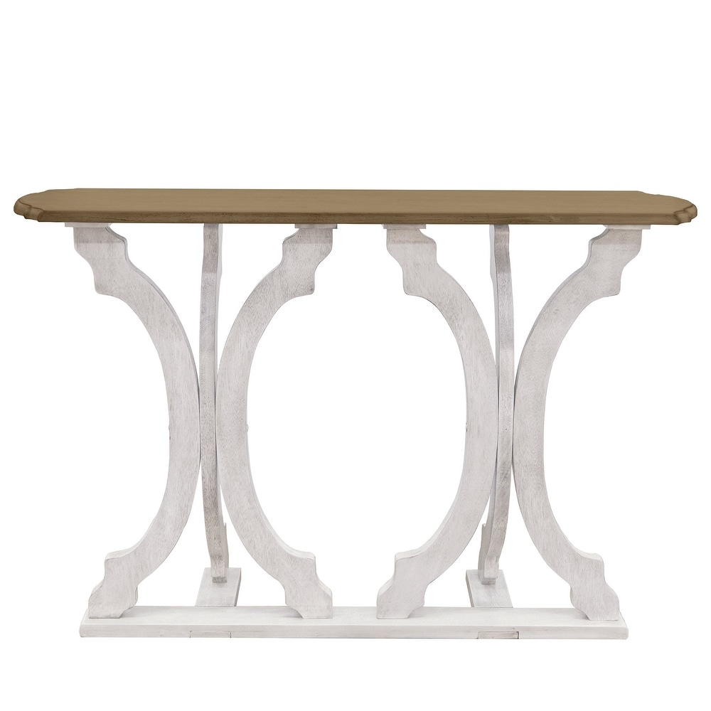 GALANO Doynton 45.9 in. Oval Solid Wood Console Table