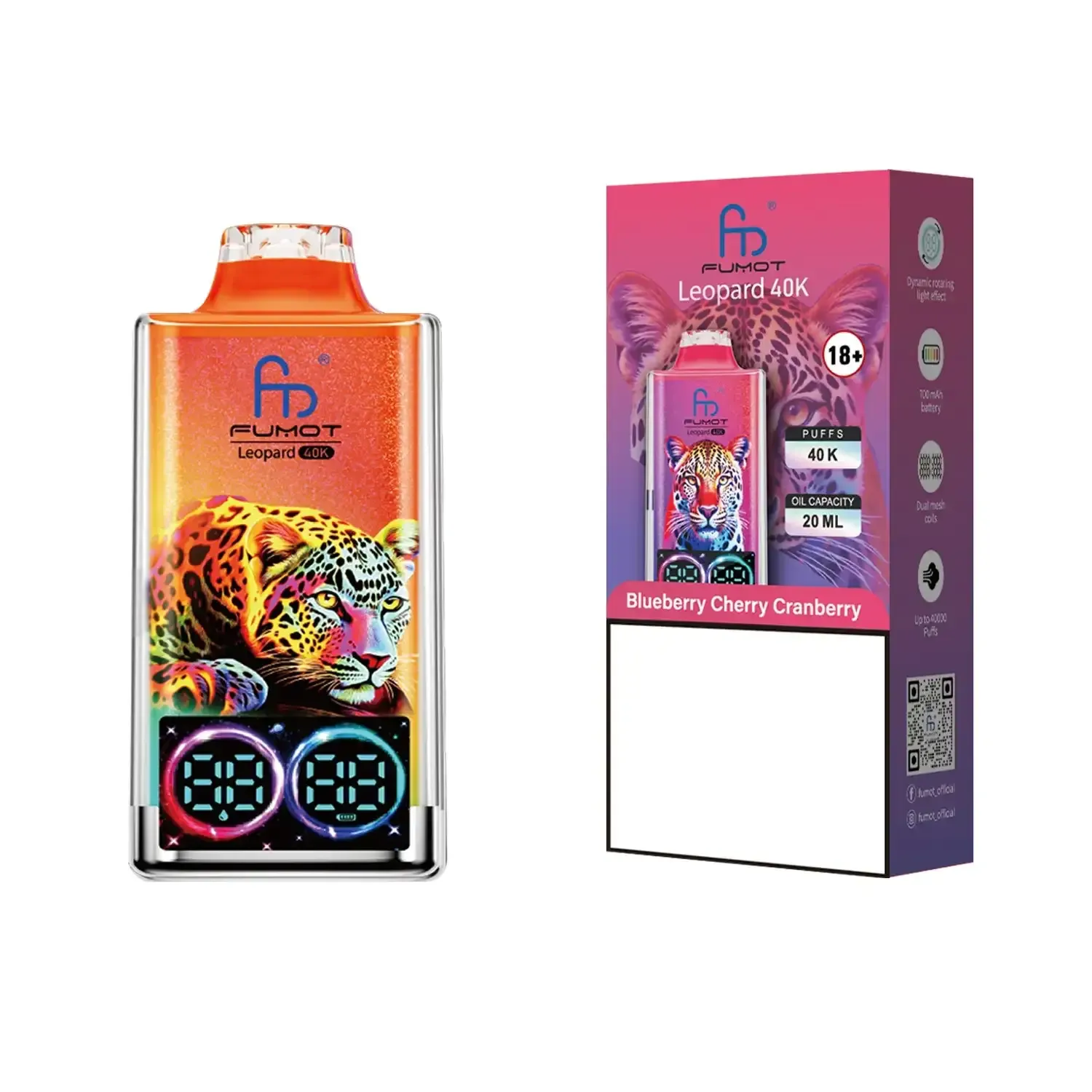 Fumot 40K Leopard Disposable Vape - Black Dragon Ice