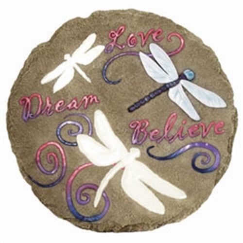 Spoontiques - Garden Décor - Dragonflies Stepping Stone - Decorative Stone for Garden