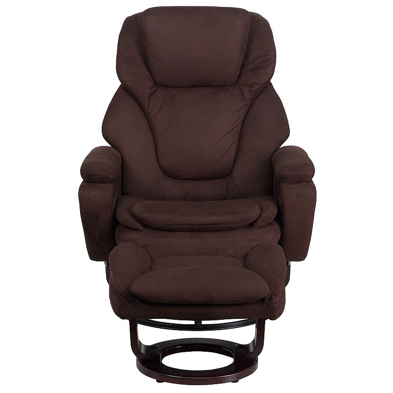 Flash Furniture Swivel Recliner and Ottoman 2-piece Set