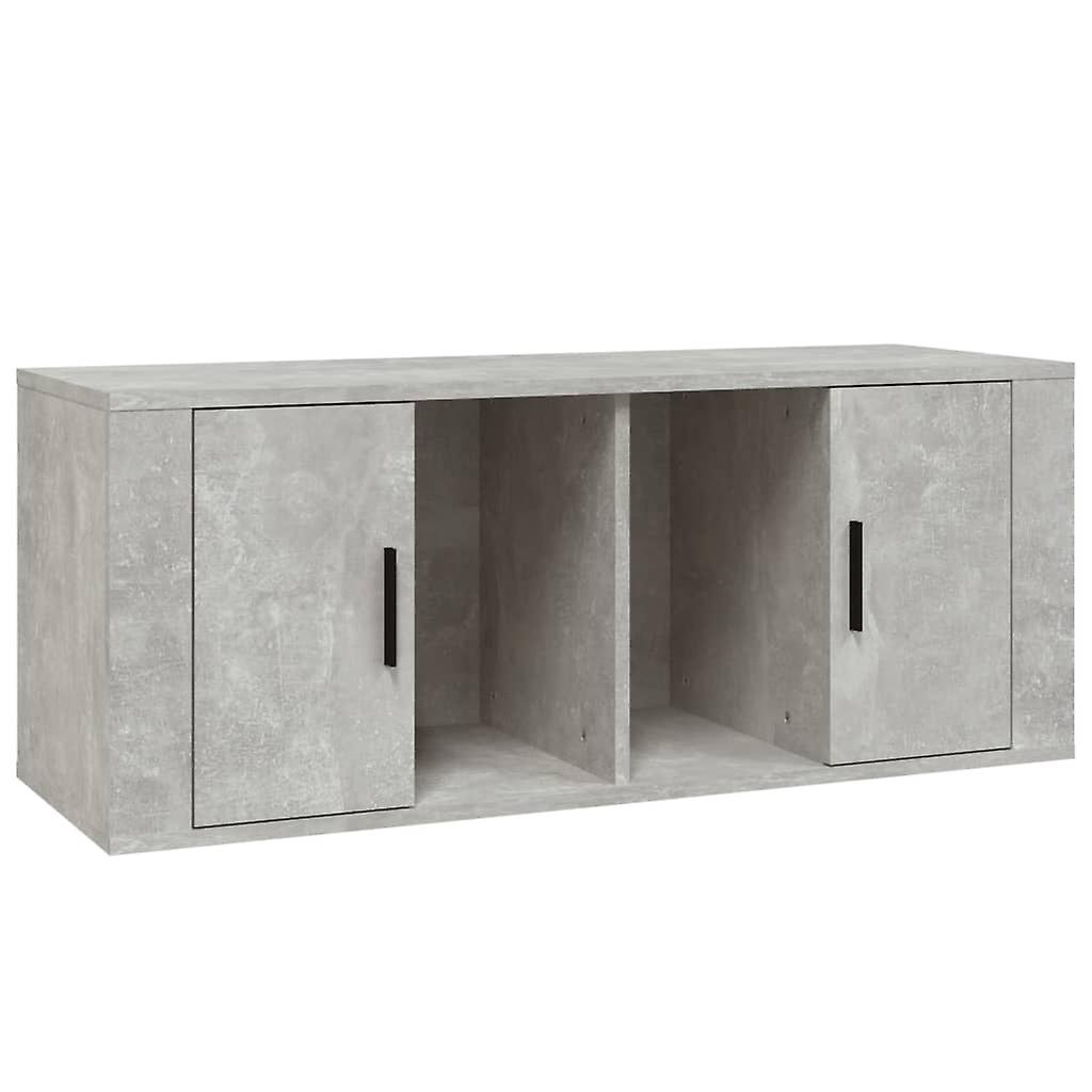 Tv Cabinet Concrete Grey 100x35x40 Cm Engineered Wood