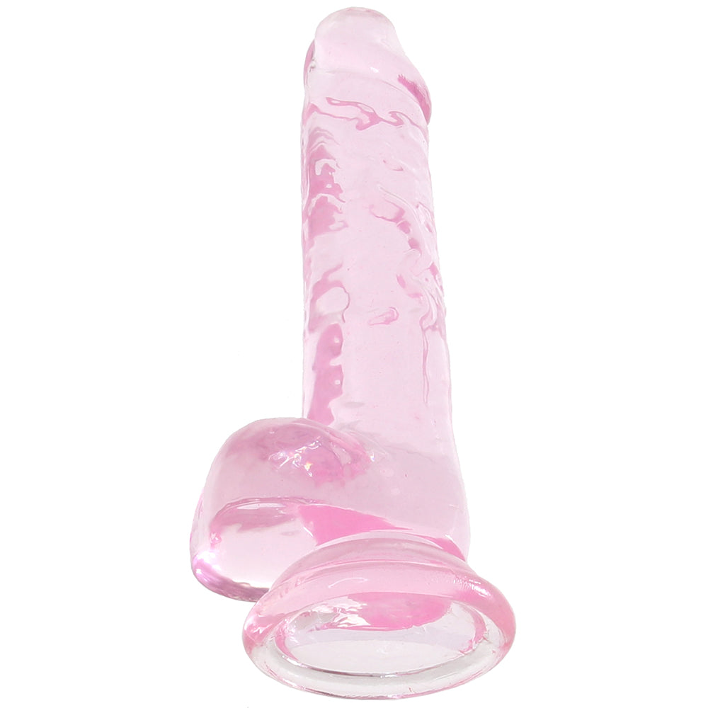 Naturally Yours 7 Inch Crystalline Dildo in Rose