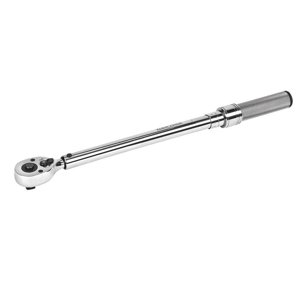 Klein Tools 38 in. Torque Wrench with Square-Drive Ratchet Head 57000