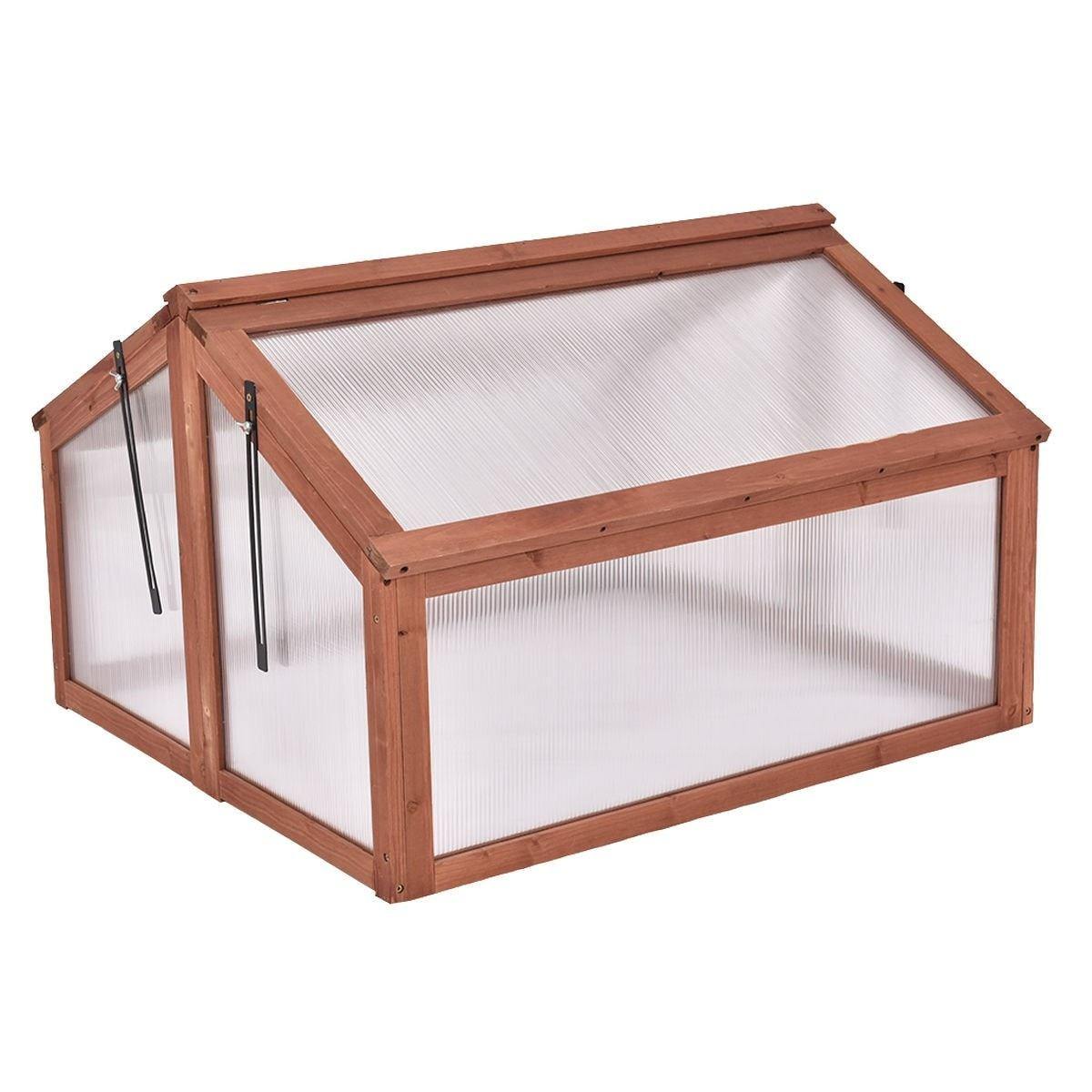 Garden Portable Wooden Double Box Greenhouse