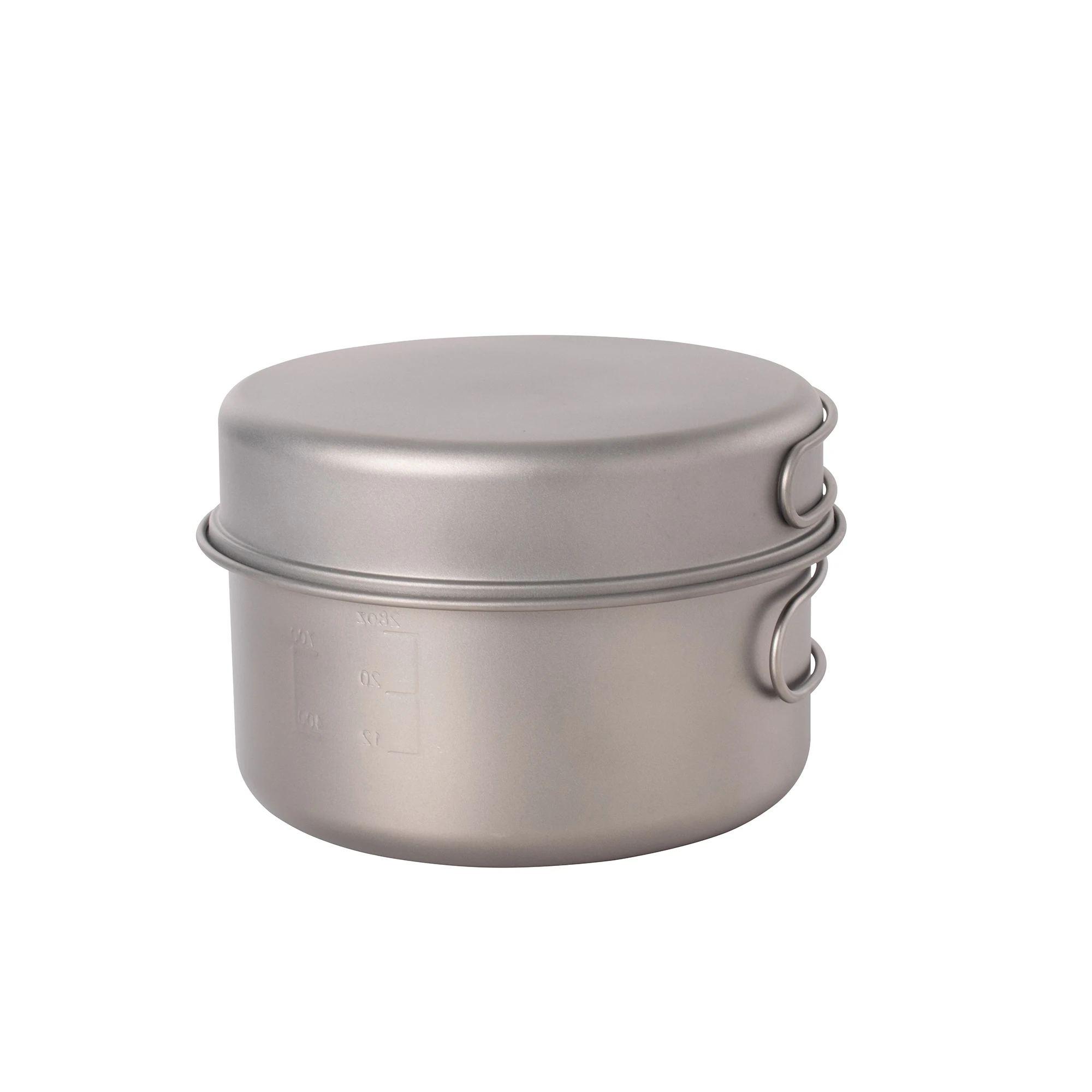 1000ml Titanium cookset 1 pot   1 pan for hiking or picnic