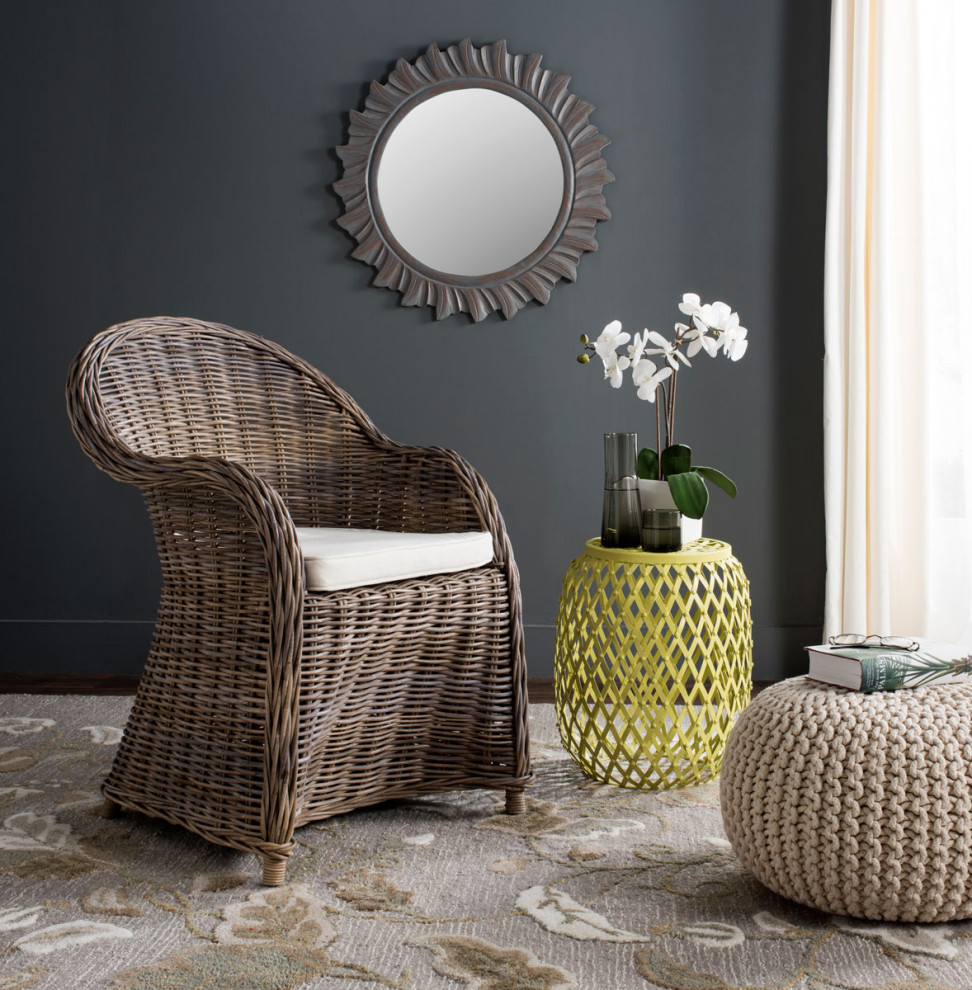 Anaya Wicker Club Chair Grey   Modern   Armchairs And Accent Chairs   by Virgil Stanis Design  Houzz