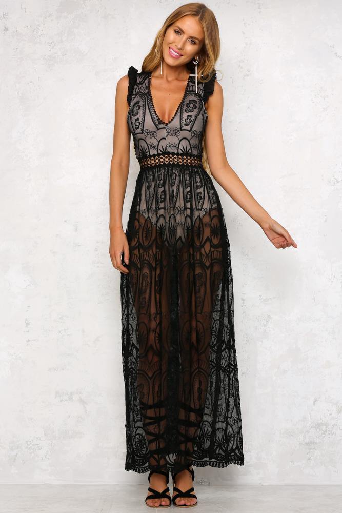 None Better Maxi Dress Black