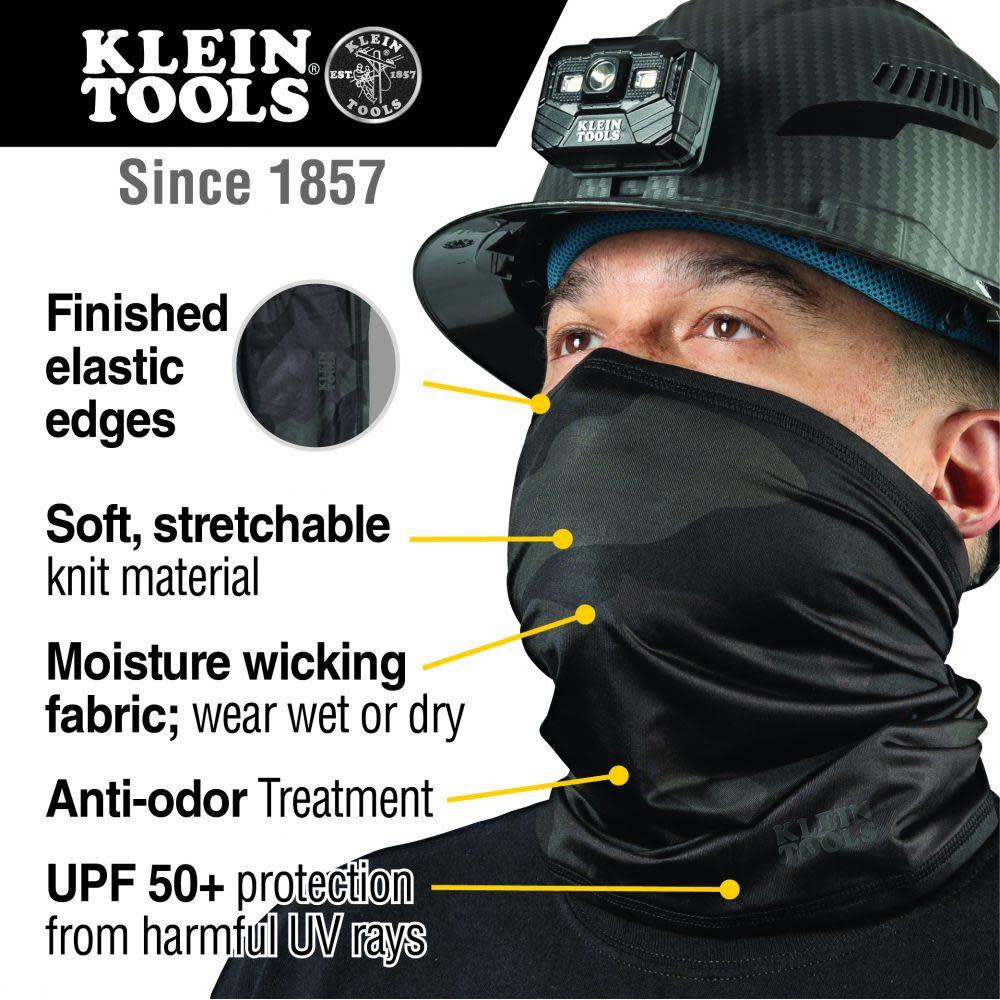 Klein Neck and Face Cooling Band Camo Black ;