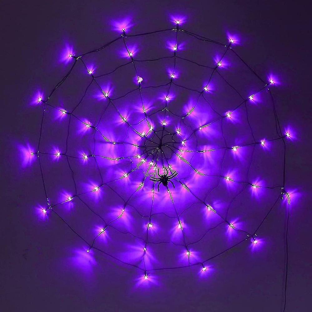 Spider Web Light String Halloween Spider Net Windowdecoration