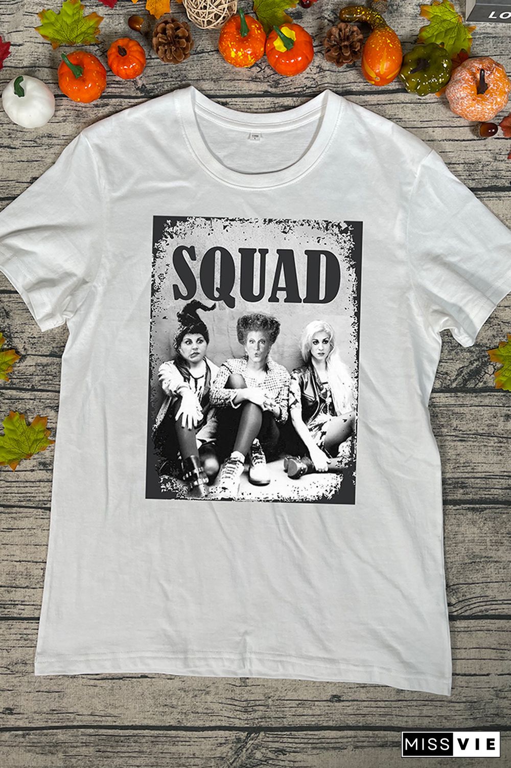 Hocus Pocus Squad Printed Graphic Tees for Women Wholesale Short Sleeve T shirts Top