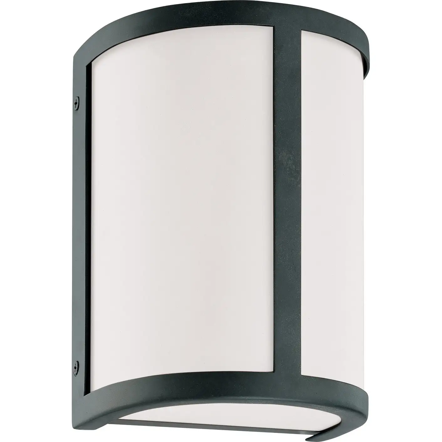 Odeon 1 Light Wall Sconce with Satin White Glass Aged Bronze Finish