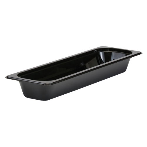 Cold Food Pan - Camwear， Half-Size Long， 3-3/16 Quart， Black