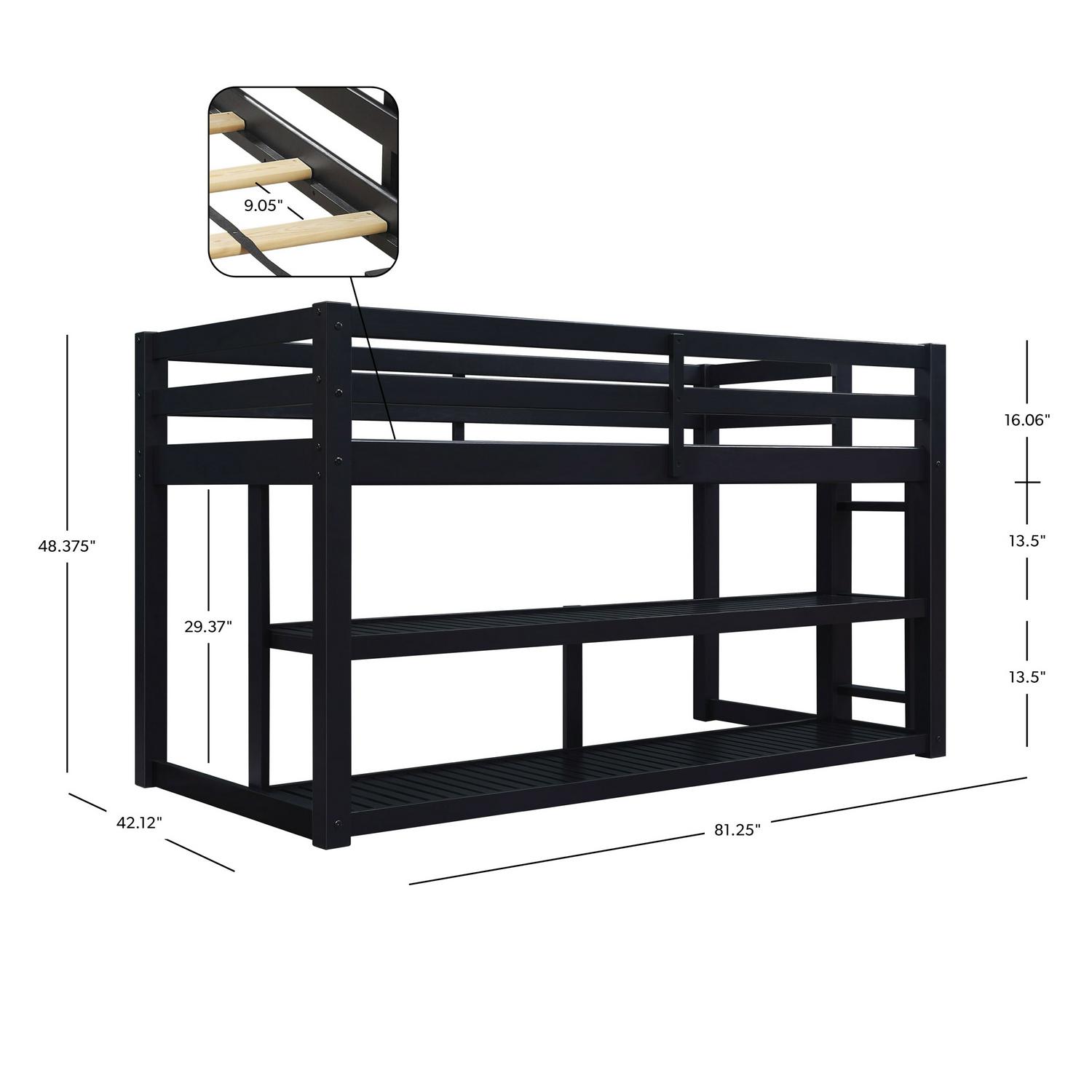 Better Homes and Gardens Greer Twin Loft Storage Bed Black  Crowdfused