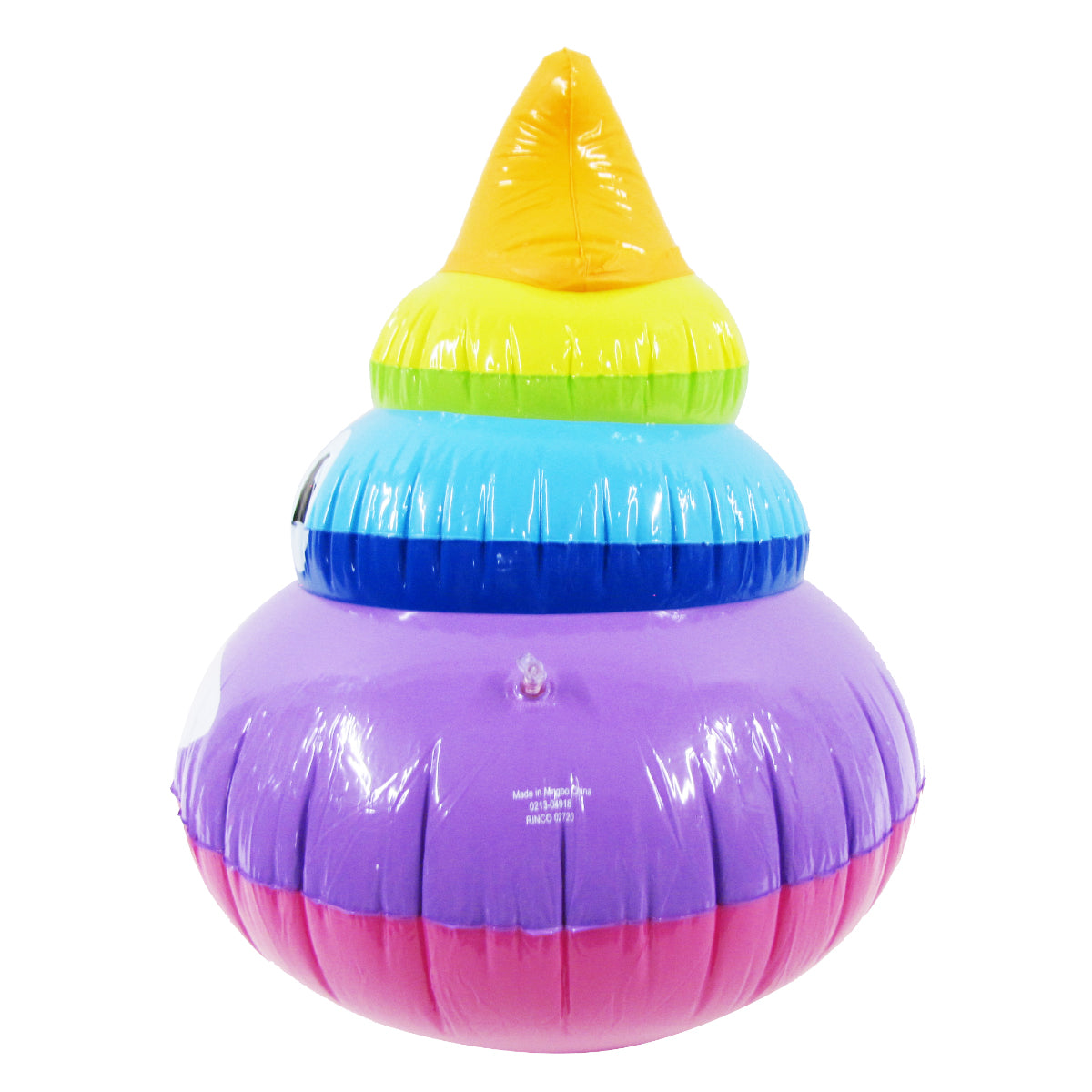 24" Inflatable Rainbow Poop Emoji Fake Poo Novelty Pool Float Blow Up Party Toy Gag Joke