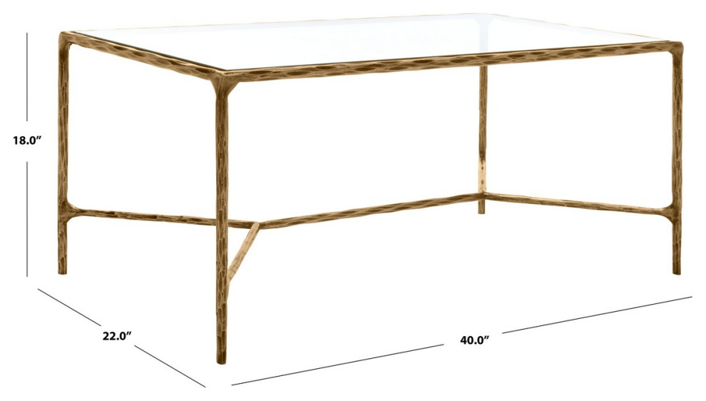 Safavieh Couture Jessa Metal Coffee Table   Contemporary   Coffee Tables   by Safavieh  Houzz