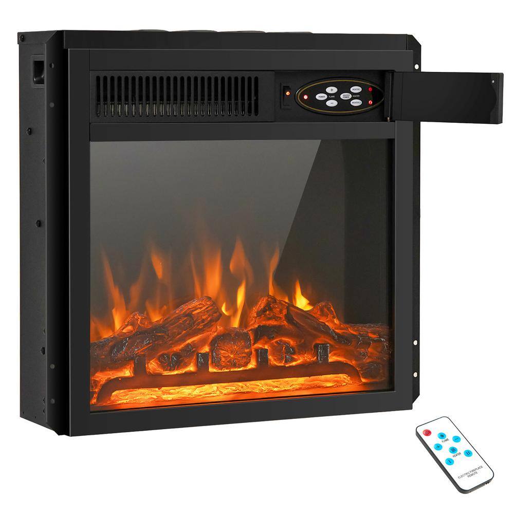 Costway 18'' Electric Fireplace Insert 5100 BTU Freestanding Heater with Remote Control FP10185