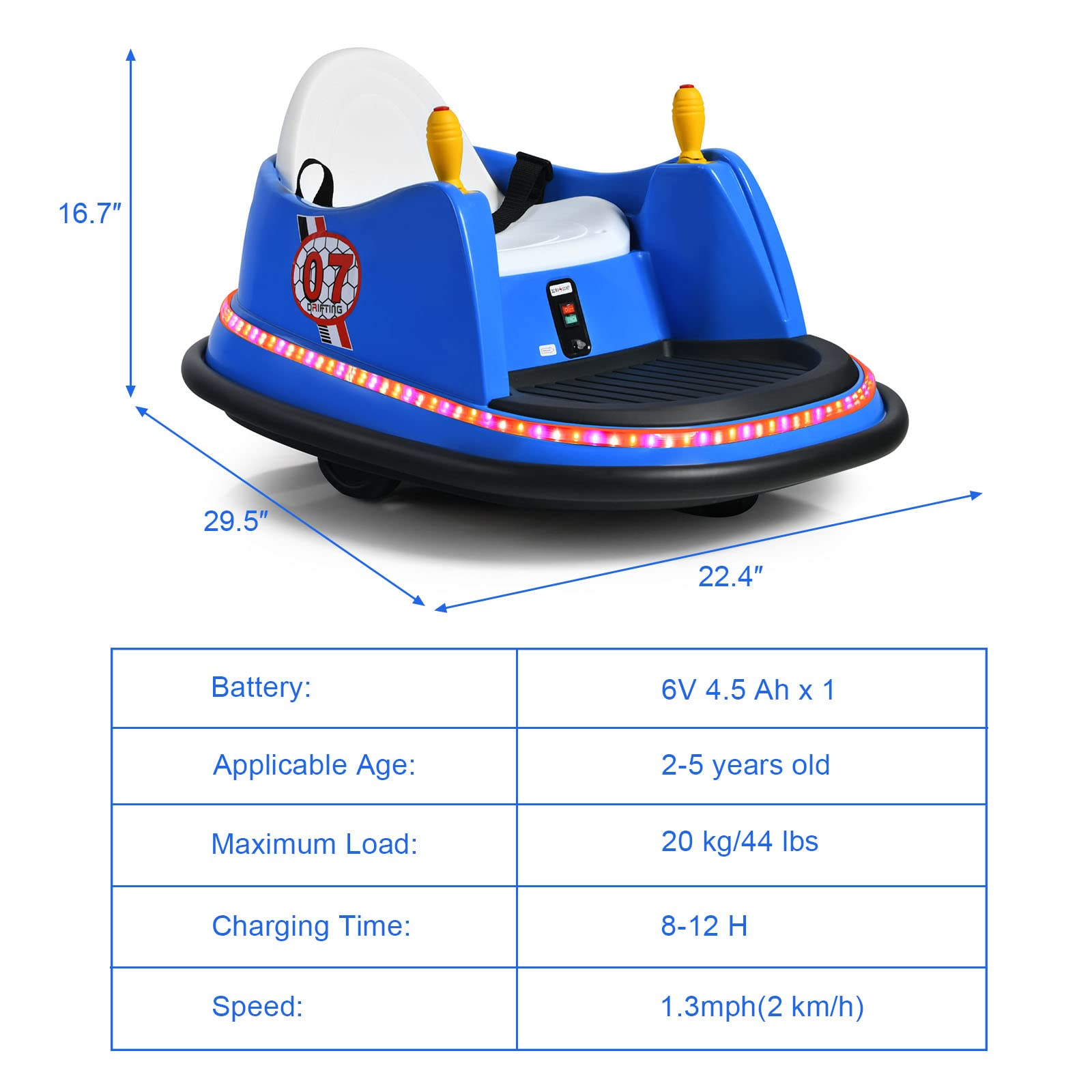 Costzon Bumper Car for Kids, 6V Battery Powered Electric Vehicle w/ Remote Control