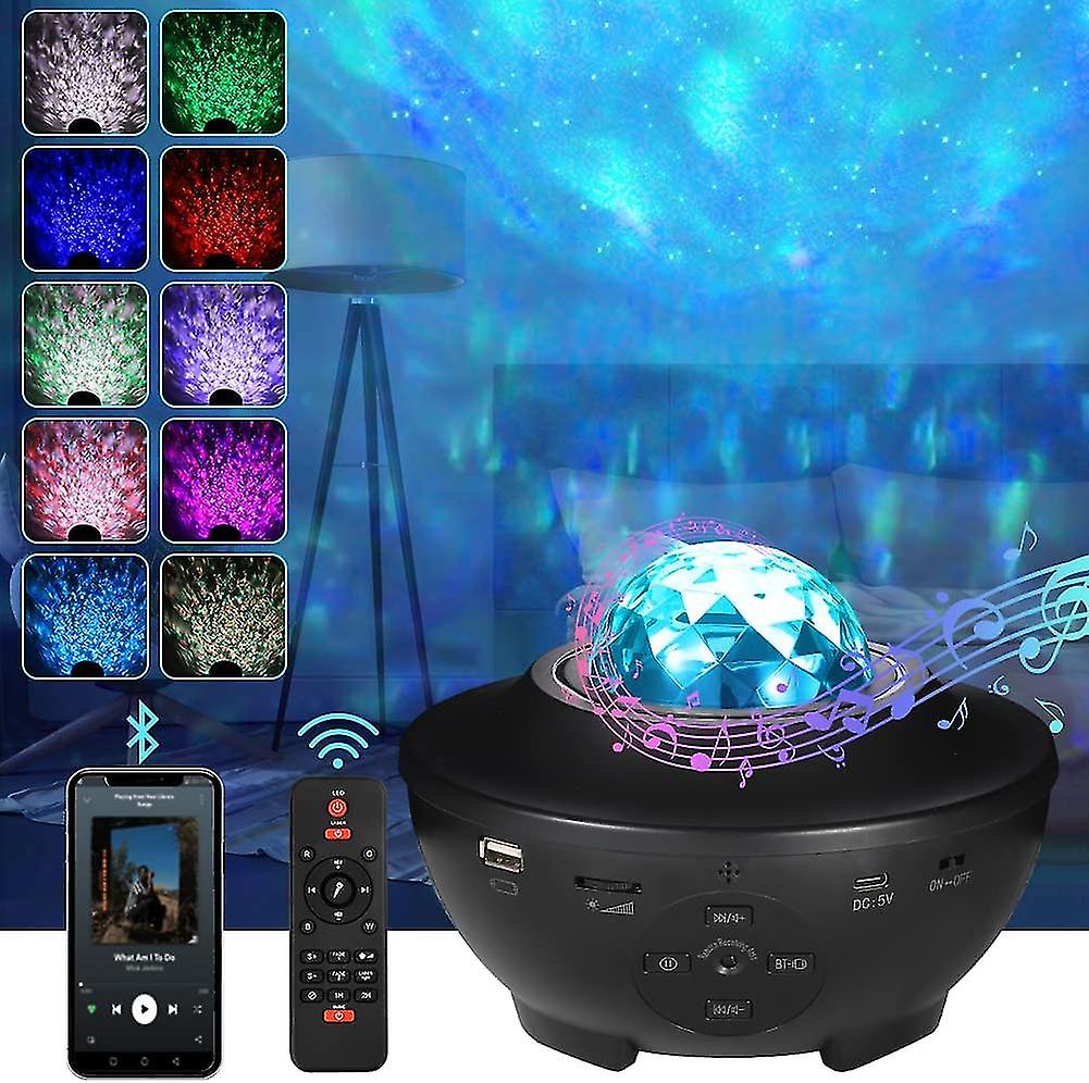 Led Projector Lights - Ocean Wave Sky Night With Music Speaker，acsergery Sound