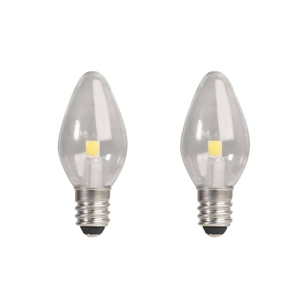 Feit Electric 7-Watt Equivalent C7 2700K Clear LED E12 Night Light Bulb (2-Pack) BP7C7827LED2HDRP