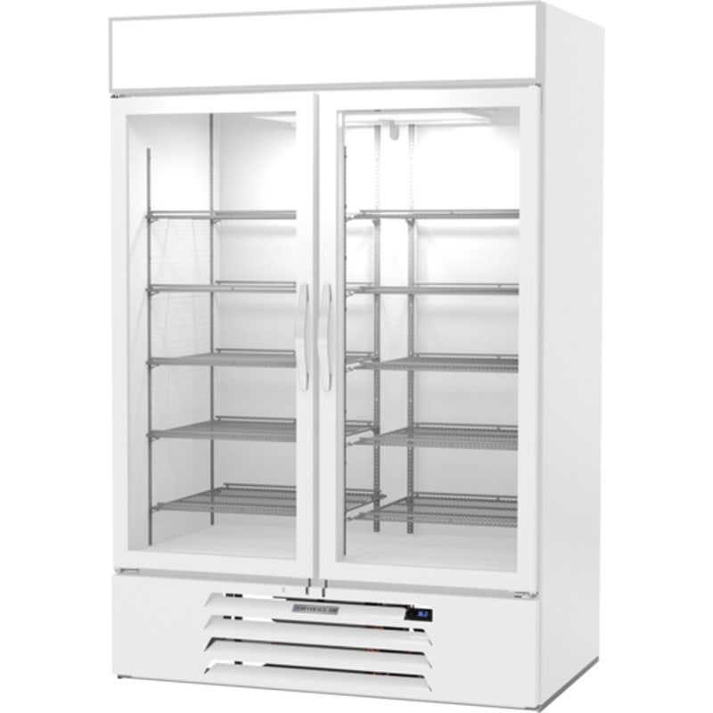 Beverage-Air MMR49HC-1-W-IQ Reach-In Refrigerated Merchandiser， White， Self-Closing， 46.15 cu. ft.