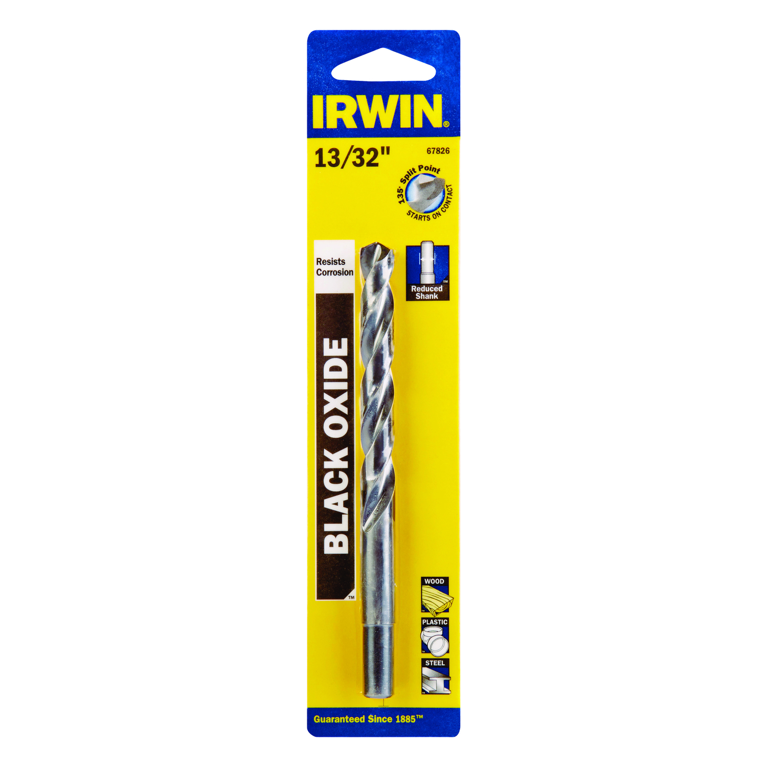 Irwin 13/32 in. X 5-1/4 in. L High Speed Steel Drill Bit 1 pc