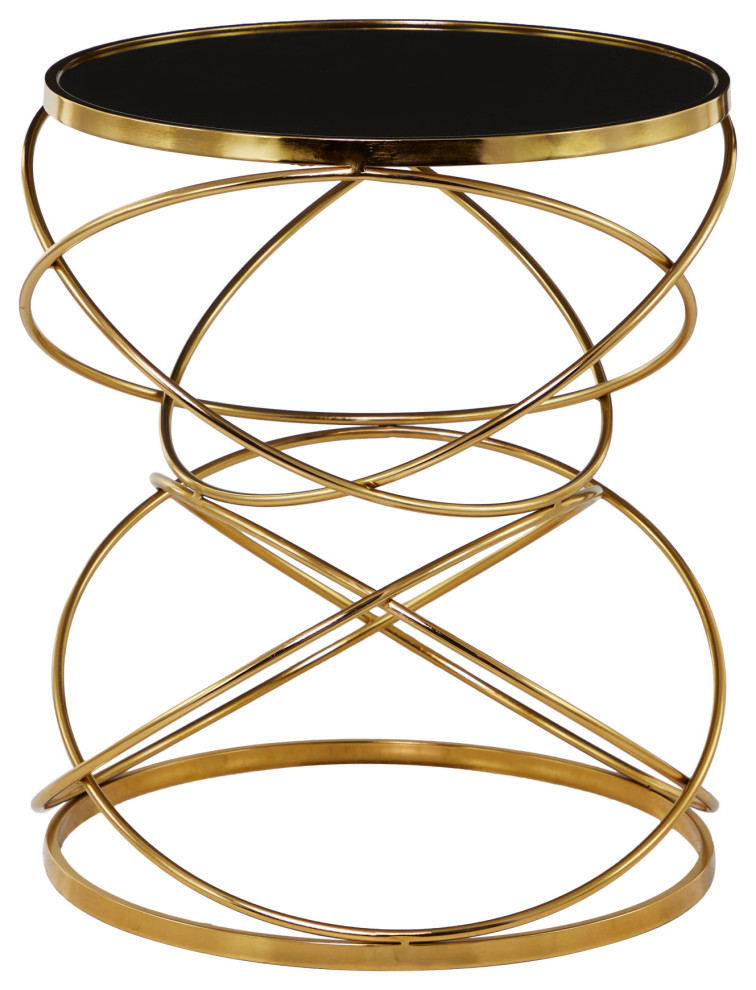 Contemporary Black Marble Accent Table 561548   Contemporary   Side Tables And End Tables   by Brimfield  ampMay  Houzz