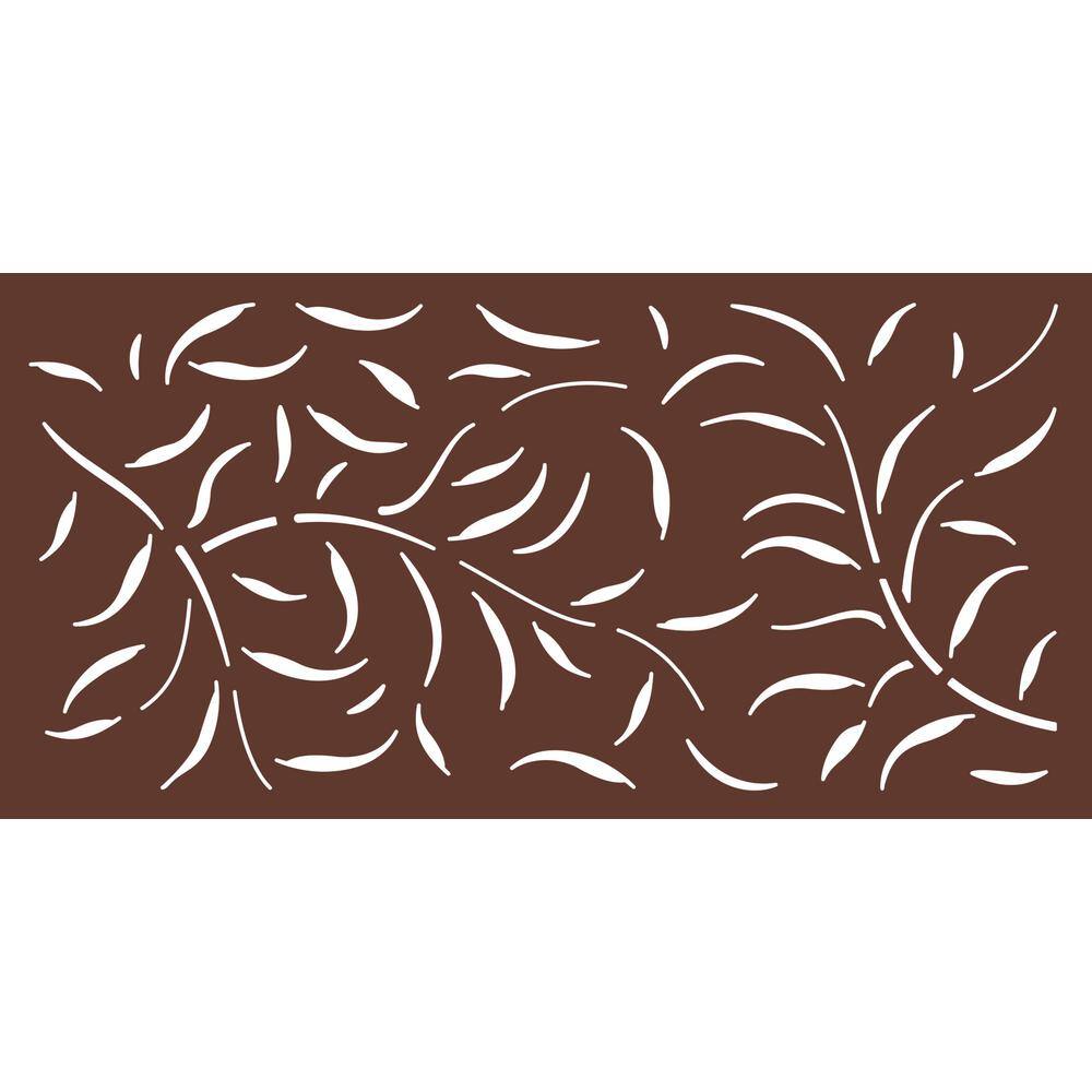 Modinex 6 ft. x 3 ft. Espresso Brown Composite Decorative Fence Panel in the Acacia Design USAMOD7E