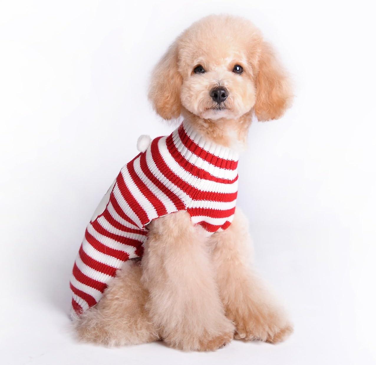 Dog Sweater Christmas Santa Pet Cat Winter Knitwear Warm Clothes  L Sizes