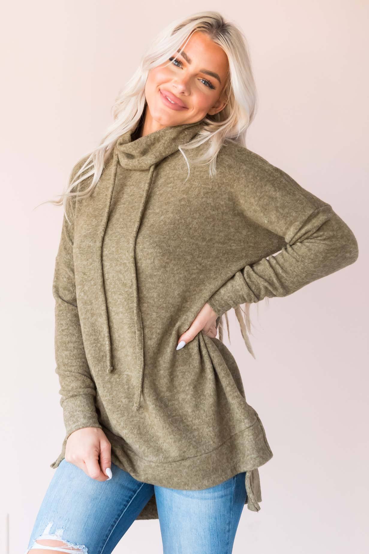 Comfy Cozy Modest Turtleneck Sweater