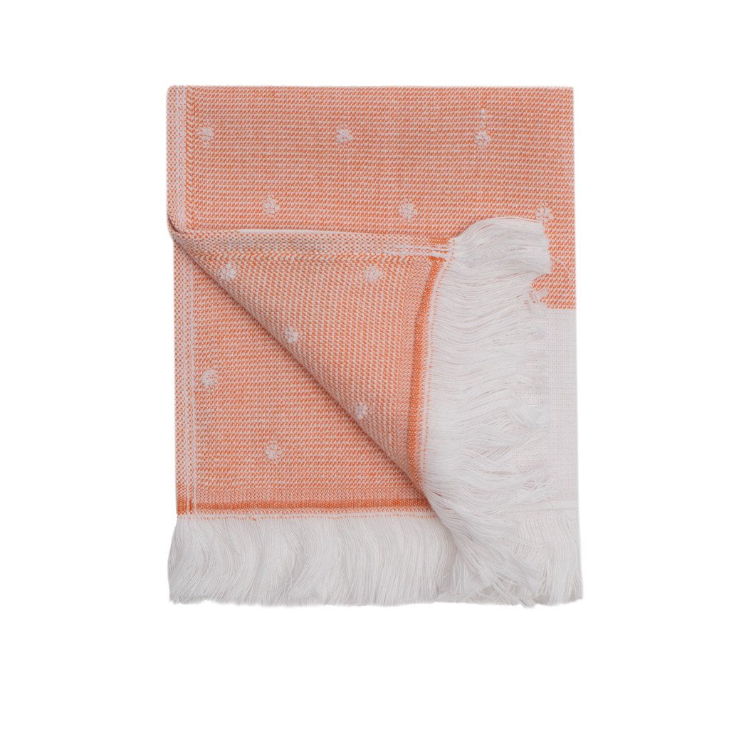 Coral Dot Fouta Washcloth