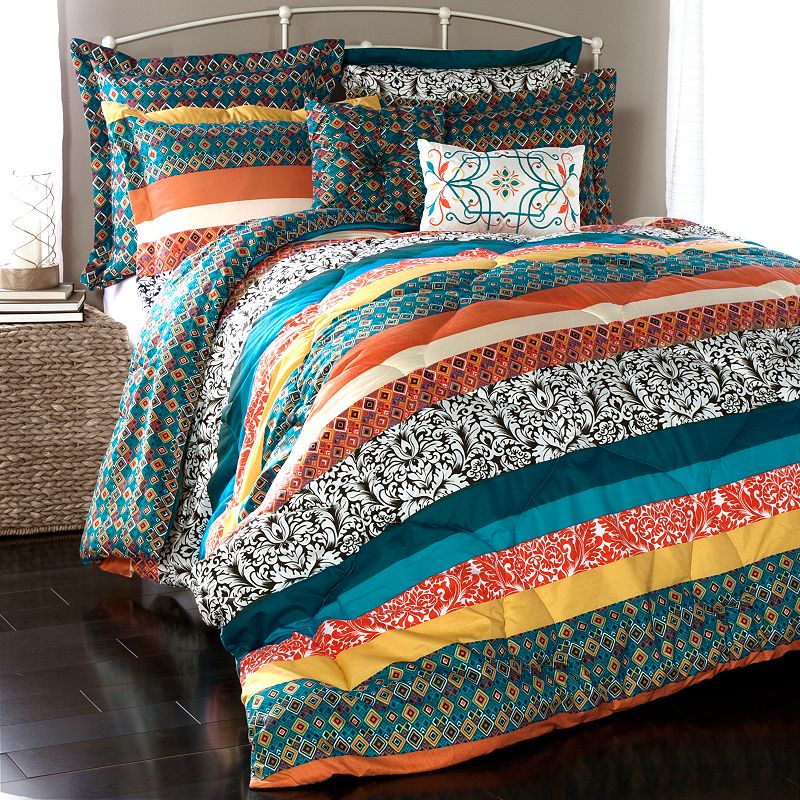 Lush Decor Boho Stripe Comforter Set