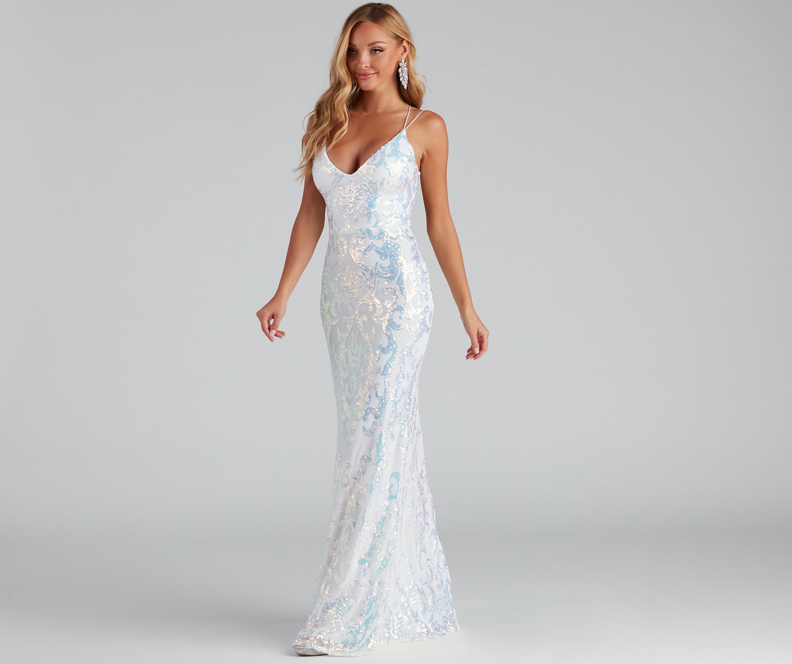 Lila Formal Open-Back Sequin Mermaid Dress