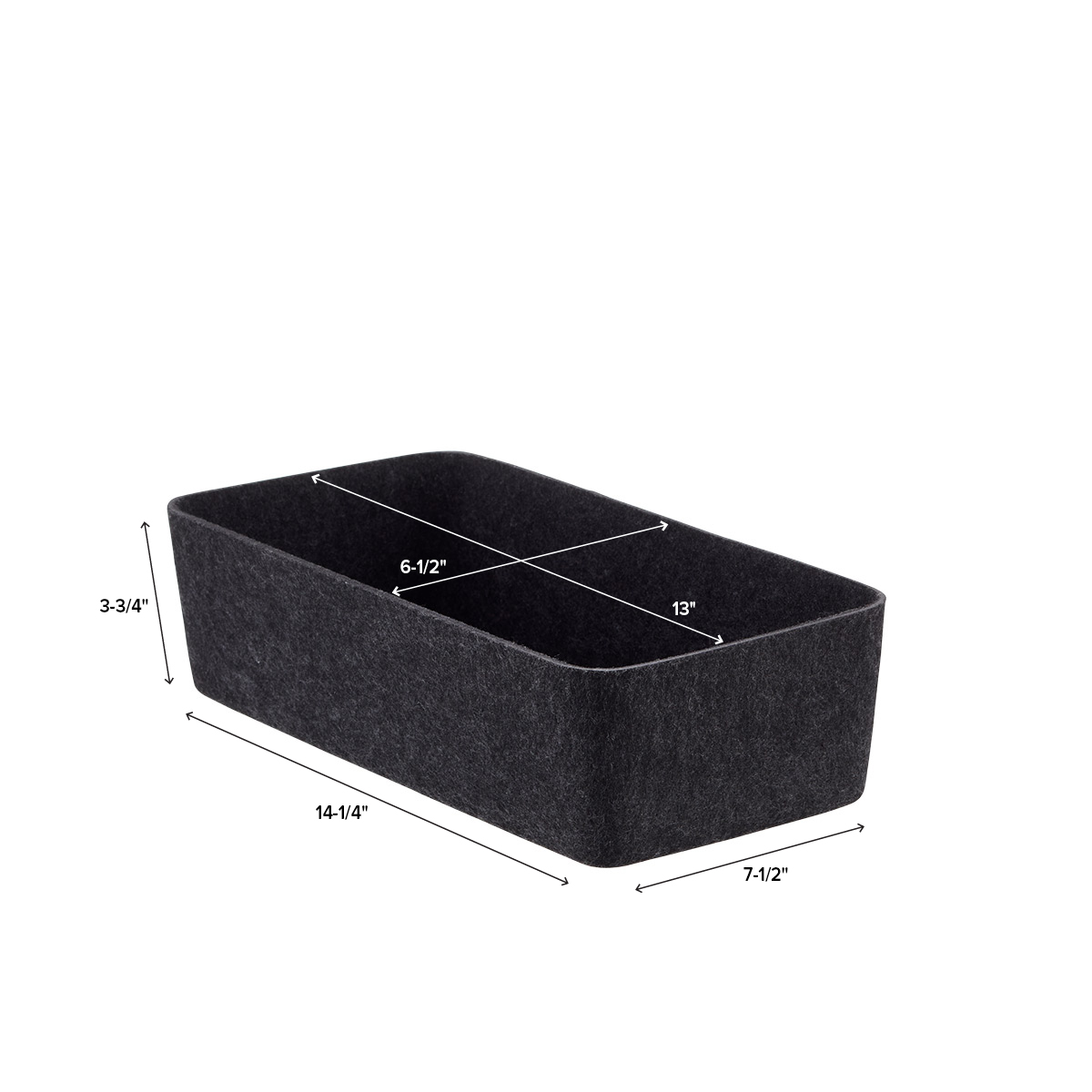 SortJoy Long Sculpted Bin amp Lid