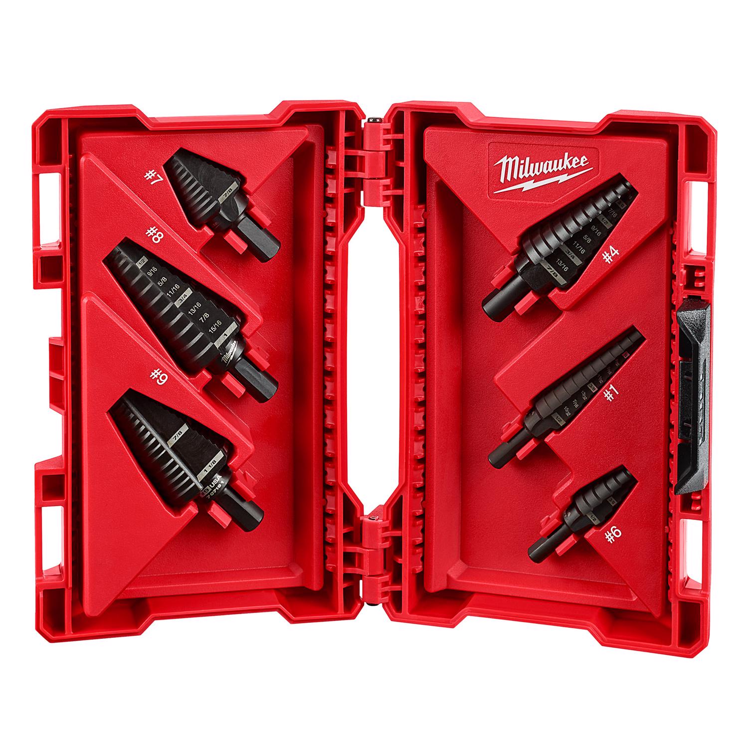 MW Black Oxide Step Drill Bit Set 6 pc